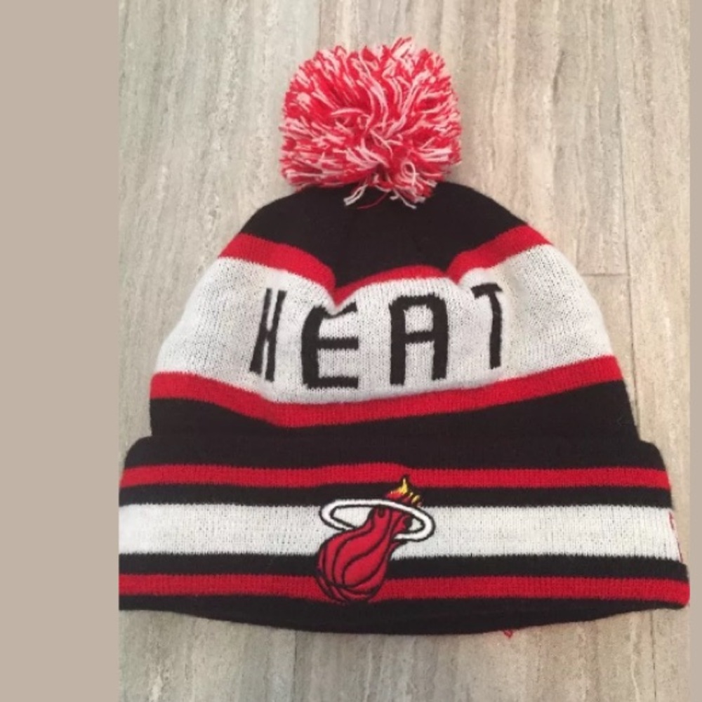 Miami Heat New Era Hat winter Pom Pom